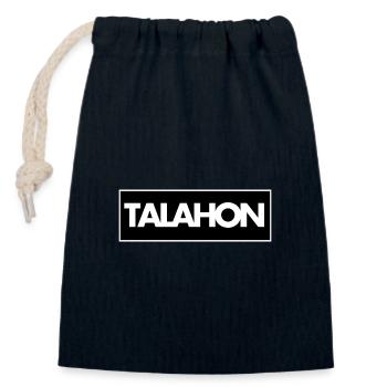 TALAHON - Verschließbarer Geschenkbeutel aus Baumwolle (14x20cm) - Navy - Vorne