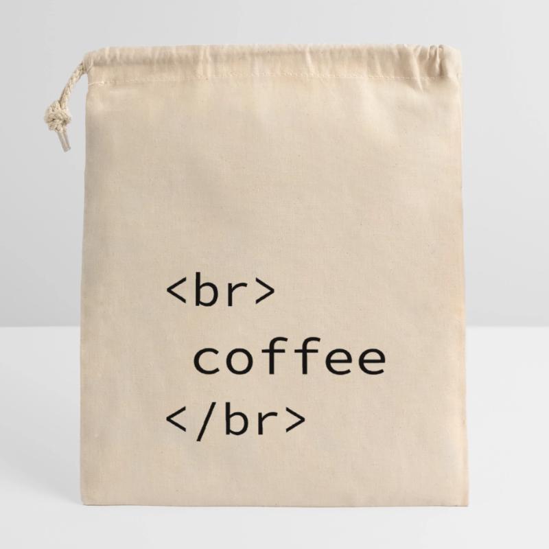 Coffee Break by Developer Closable cotton gift bag (14x20cm)