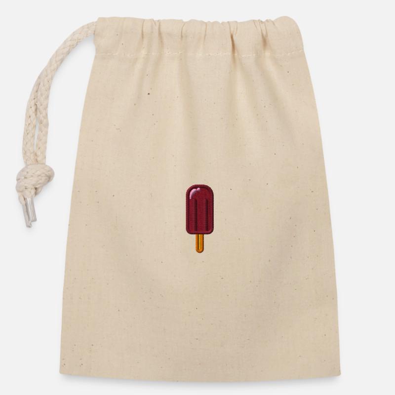 Crème glacée Magneta - Sac cadeau en coton avec cordon (14 x 20 cm) - nature