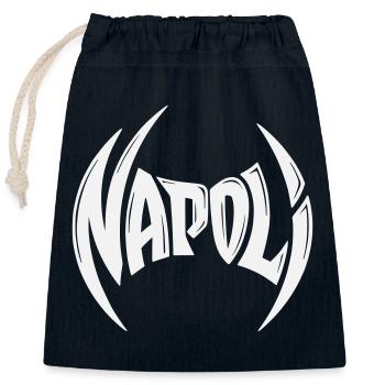 Napoli Crest Typography - Verschließbarer Geschenkbeutel aus Baumwolle (25x30cm) - Navy - Vorne