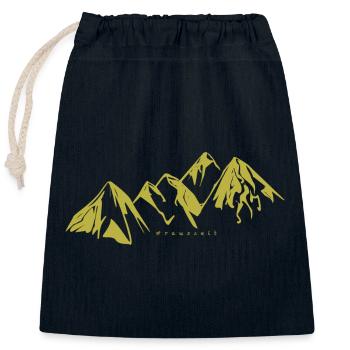 Berge - Verschließbarer Geschenkbeutel aus Baumwolle (25x30cm) - Navy - Vorne