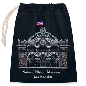 Musées d’histoire naturelle LA, Los Angeles Dessin - Sac cadeau en coton avec cordon (25 x 30 cm) - bleu marine - Devant