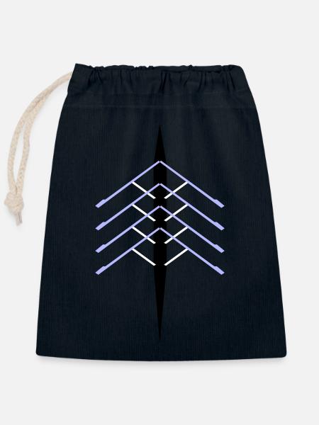 Quad Ruderboot - Verschließbarer Geschenkbeutel aus Baumwolle (25x30cm) - Navy