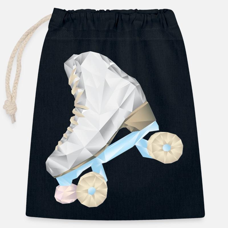 patin a roulette roller - Sac cadeau en coton avec cordon (25 x 30 cm) - bleu marine