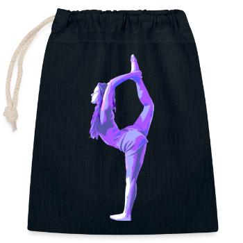 Yoga | Shiva's Dance Posture - Closable cotton gift bag (25x30cm) - navy - Front