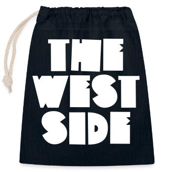 The West Side - Closable cotton gift bag (25x30cm) - navy - Front