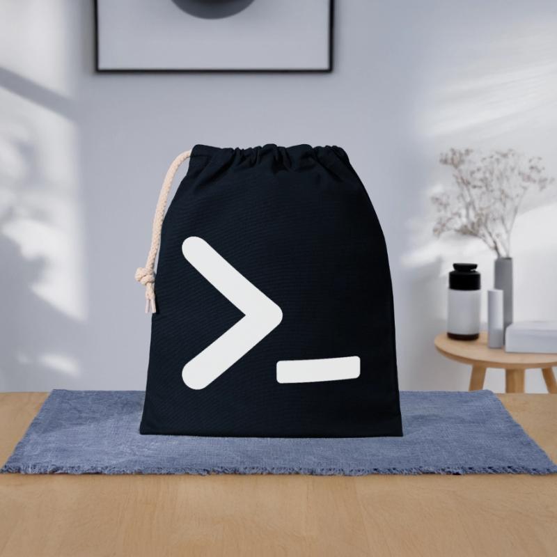 >_ invite du programme du système d’exploitation Sac cadeau en coton avec cordon (25 x 30 cm)