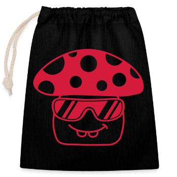 Mushroom Sunglasses Red Dots Toadstool Fungus - Closable cotton gift bag (25x30cm) - black - Front