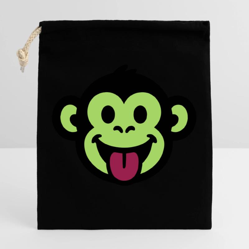 Monkey Funny Comic Closable cotton gift bag (25x30cm)