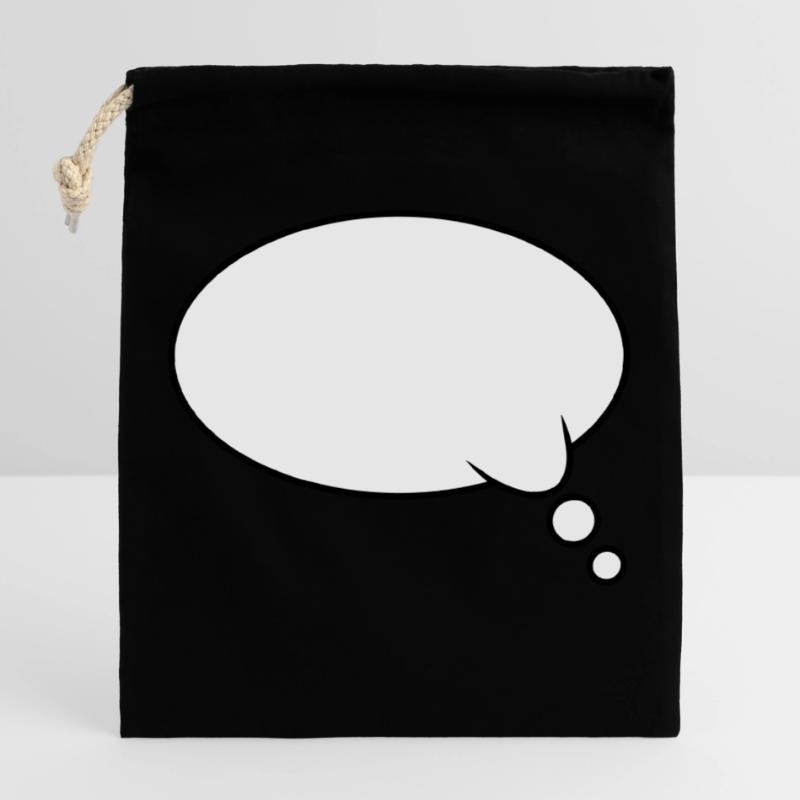 Thought Bubble Design Closable cotton gift bag (25x30cm)