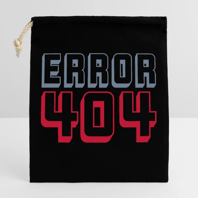 Error 404 Computer Verbindung Verschließbarer Geschenkbeutel aus Baumwolle (25x30cm)