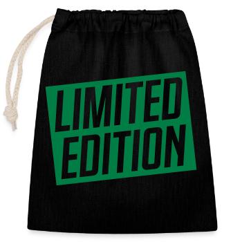 limited edition - Closable cotton gift bag (25x30cm) - black - Front