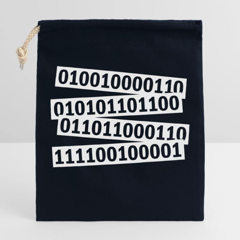 Binär Code Programm Sprache Verschließbarer Geschenkbeutel aus Baumwolle (25x30cm)