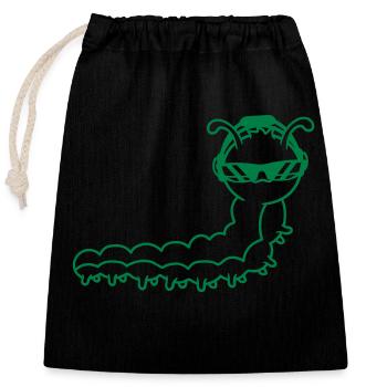 Cool Mignon DJ Caterpillar Lunettes de soleil Fête Club Musique - Sac cadeau en coton avec cordon (25 x 30 cm) - noir - Devant