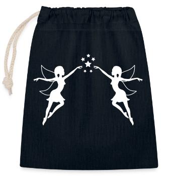 Sorts de fée - Sac cadeau en coton avec cordon (25 x 30 cm) - bleu marine - Devant