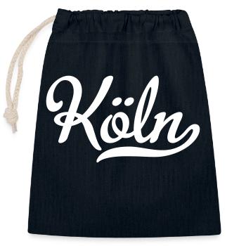 Cologne - Closable cotton gift bag (25x30cm) - navy - Front