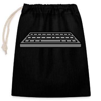 Conception de l’ordinateur d’entrée clavier - Sac cadeau en coton avec cordon (25 x 30 cm) - noir - Devant