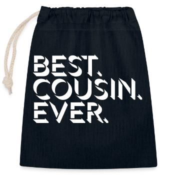 best cousin ever Zitat - Verschließbarer Geschenkbeutel aus Baumwolle (25x30cm) - Navy - Vorne