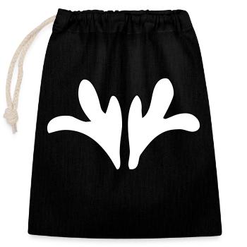 Ornament – Vectorgraphic - Closable cotton gift bag (25x30cm) - black - Front