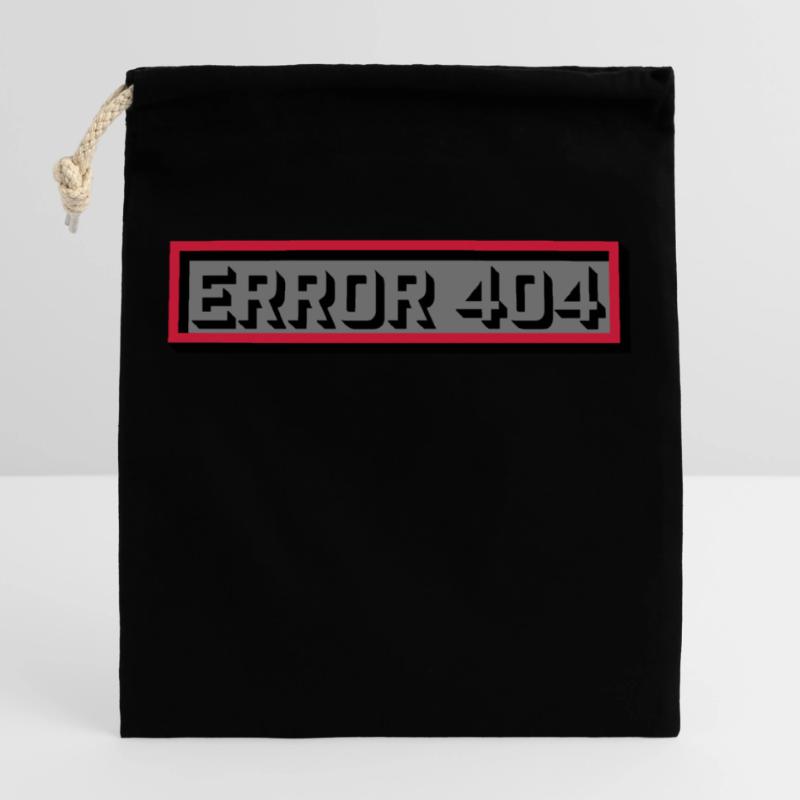 Error 404 Meldung Computer Verschließbarer Geschenkbeutel aus Baumwolle (25x30cm)
