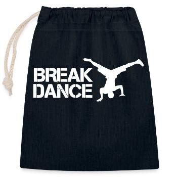 Break Dance 1 - Closable cotton gift bag (25x30cm) - navy - Front