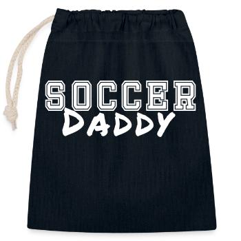 Fußball Daddy - Verschließbarer Geschenkbeutel aus Baumwolle (25x30cm) - Navy - Vorne