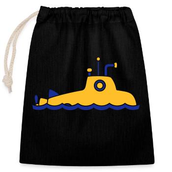 Plongée de surface sous-marine - Sac cadeau en coton avec cordon (25 x 30 cm) - noir - Devant