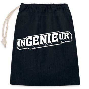 Ingenieur T Shirt Design Genie - Verschließbarer Geschenkbeutel aus Baumwolle (25x30cm) - Navy - Vorne
