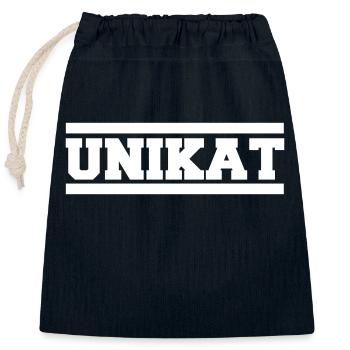 Unique - Closable cotton gift bag (25x30cm) - navy - Front