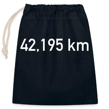 marathon - Sac cadeau en coton avec cordon (25 x 30 cm) - bleu marine - Devant