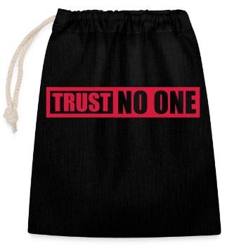 ne faites confiance à personne pour ne citer - Sac cadeau en coton avec cordon (25 x 30 cm) - noir - Devant