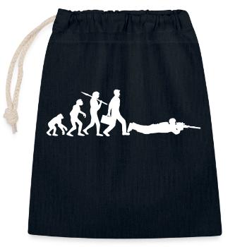 Evolution Sniper Rifle Soldier Shooter Aim Scope - Closable cotton gift bag (25x30cm) - navy - Front
