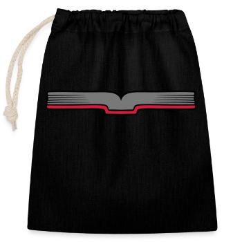 Ouvrir le livre Pages ouvertes - Sac cadeau en coton avec cordon (25 x 30 cm) - noir - Devant