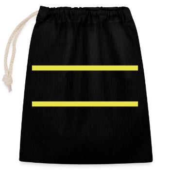 Line Symbol Stroke - Closable cotton gift bag (25x30cm) - black - Front