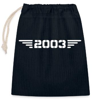 Geburtsjahr Geburtstag Neues Jahr Born In 2000 -00 - Verschließbarer Geschenkbeutel aus Baumwolle (25x30cm) - Navy - Vorne