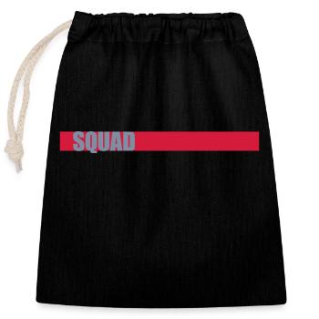 Balken Squad Anführer Team - Verschließbarer Geschenkbeutel aus Baumwolle (25x30cm) - Schwarz - Vorne