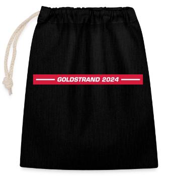 Golden Sands 2024 - Closable cotton gift bag (25x30cm) - black - Front