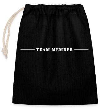 Équipier - Sac cadeau en coton avec cordon (25 x 30 cm) - noir - Devant