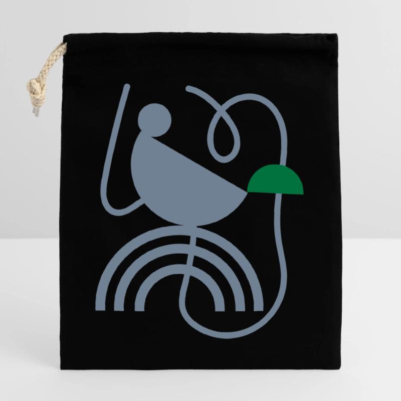 Conception abstraite Sac cadeau en coton avec cordon (25 x 30 cm)