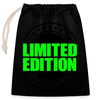Limited Edition - Closable cotton gift bag (25x30cm) - black - Front