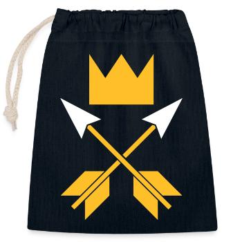 Dalarna - Verschließbarer Geschenkbeutel aus Baumwolle (25x30cm) - Navy - Vorne