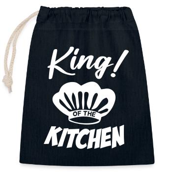King of The Kitchen Chef - Verschließbarer Geschenkbeutel aus Baumwolle (25x30cm) - Navy - Vorne