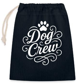 Équipage canin - Sac cadeau en coton avec cordon (25 x 30 cm) - bleu marine - Devant