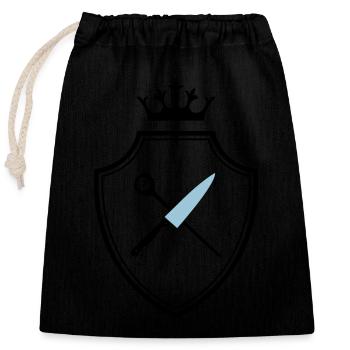 Symbole de Koch - Sac cadeau en coton avec cordon (25 x 30 cm) - noir - Devant