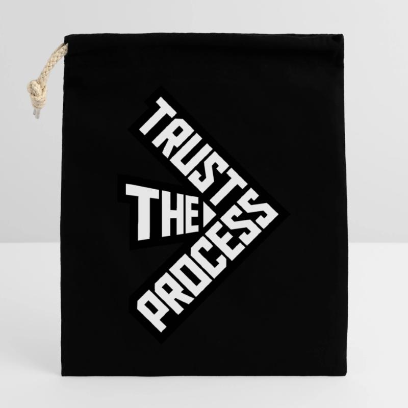 faire confiance au processus Devis Sac cadeau en coton avec cordon (25 x 30 cm)