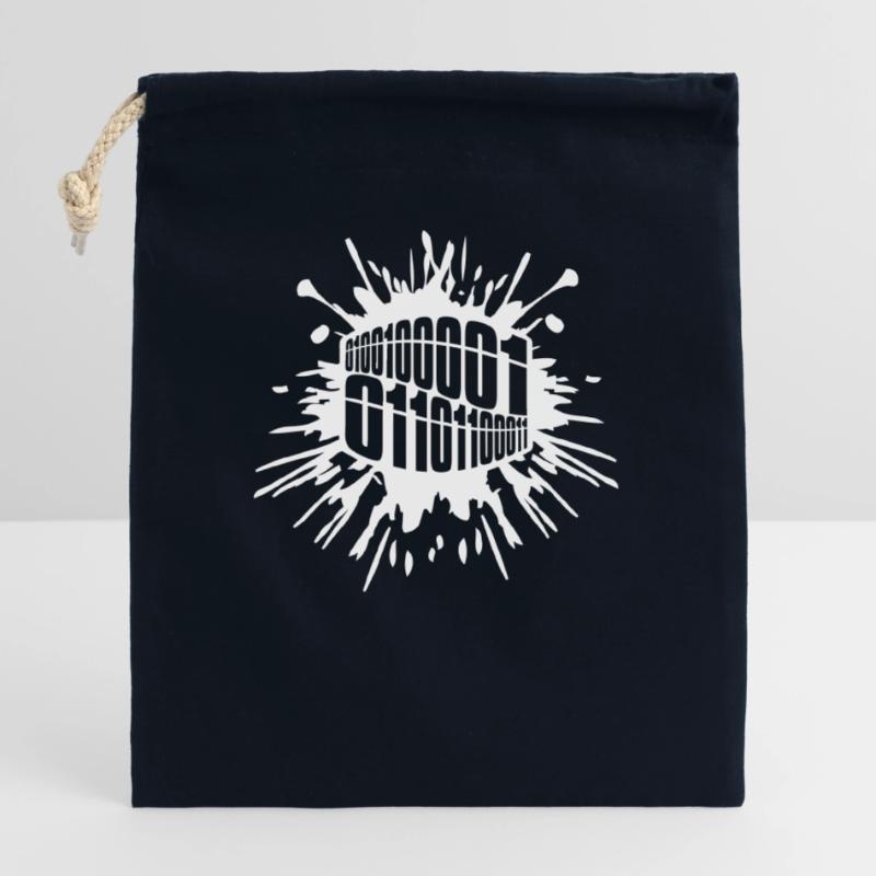Binär Code Programm Sprache Verschließbarer Geschenkbeutel aus Baumwolle (25x30cm)