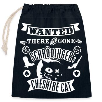 Schrödingers Grinsekatz - Verschließbarer Geschenkbeutel aus Baumwolle (25x30cm) - Navy - Vorne