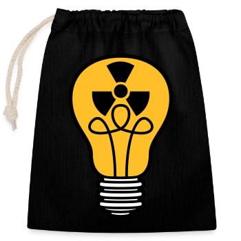 atome énergie signe symbole radioactif ampoule - Sac cadeau en coton avec cordon (25 x 30 cm) - noir - Devant