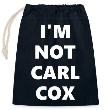 ICH BIN NICHT CARL COX - Verschließbarer Geschenkbeutel aus Baumwolle (25x30cm) - Navy - Vorne