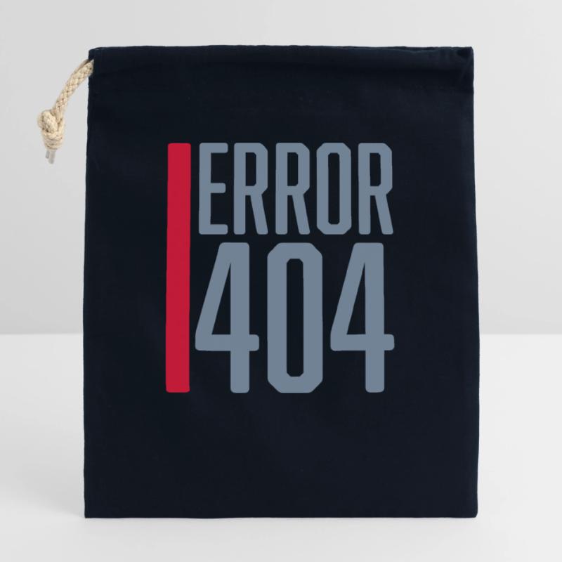 Error Code Error 404 Closable cotton gift bag (25x30cm)